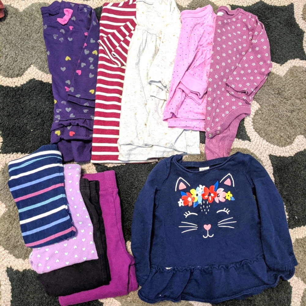 Bundle lot fall winter girl purple 12-18 months 18 mo